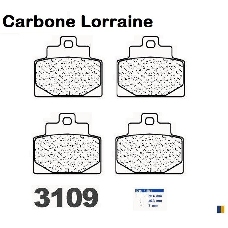 Plaquettes Carbone Lorraine de frein avant - Piaggio 500 MP3 2014-2018