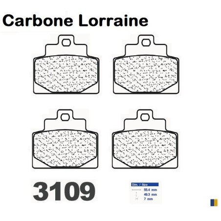 Carbone Lorraine front brake pads - Piaggio 500 MP3 2014-2018