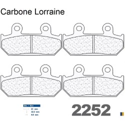 Carbone Lorraine racing remblokken vooraan - Honda CBR 600 F Hurricane 1987-1990