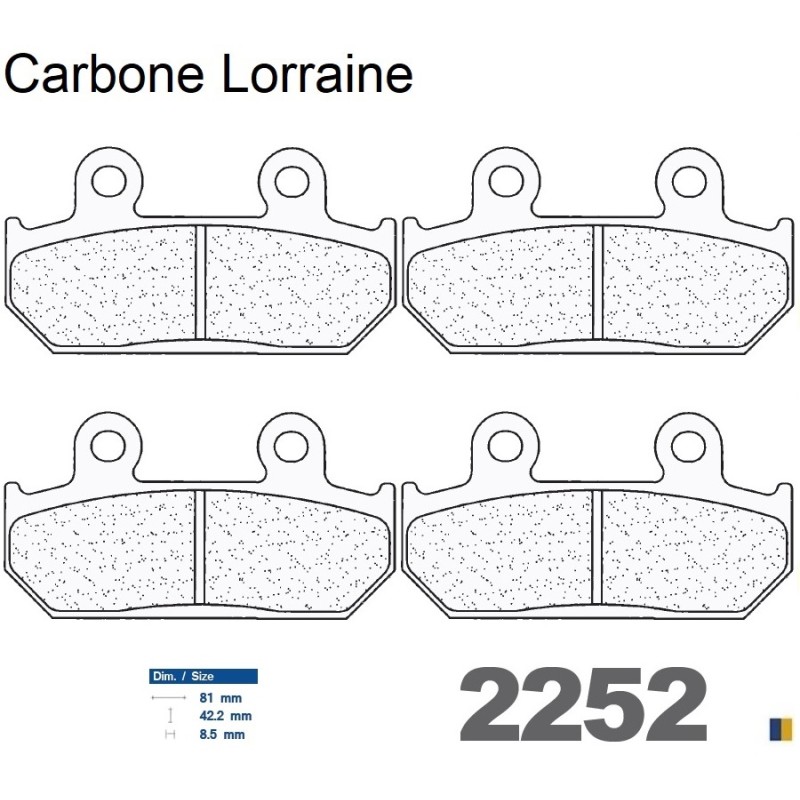 Plaquettes racing Carbone Lorraine de frein avant - Honda CBR 600 F Hurricane 1987-1990