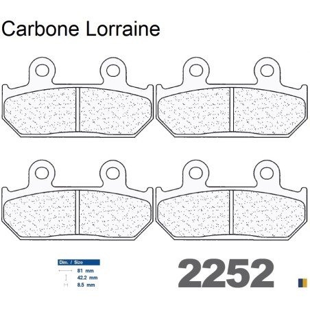 Przednie klocki hamulcowe Carbone Lorraine racing - Honda CBR 600 F2 /Supersport 1991-1994