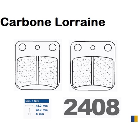 Pastillas de freno traseras Carbone Lorraine - Kawasaki KLX 125 D-Tracker 2010-2014