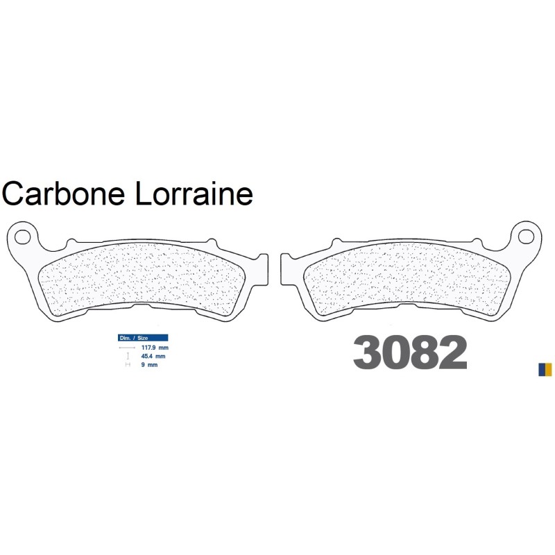 Plaquettes de frein Carbone Lorraine type 3082 MSC