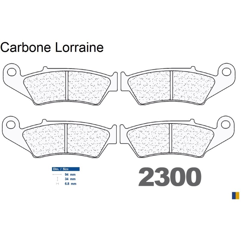 Pastillas de freno delanteras Carbone Lorraine - Kawasaki KLE 650 Versys /ABS 2015-2020 Pastillas de freno delanteras Carbone Lorraine - Kawasaki KLE 650 Versys /ABS 2015-2020