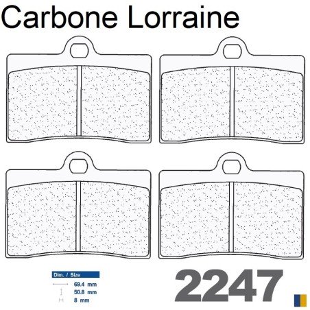 Pastillas de freno delanteras Carbone Lorraine racing - Ducati 916 SP / Strada / Senna 1994-1997