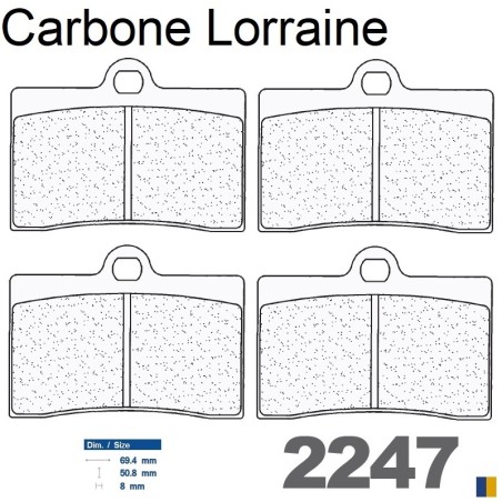 Pastillas de freno delanteras Carbone Lorraine racing - Ducati 748 Biposto / SP / Strada 1995-1999