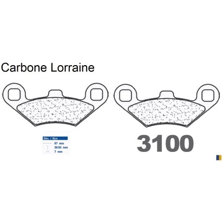 Carbone Lorraine bromsbelägg - 3100 MSC