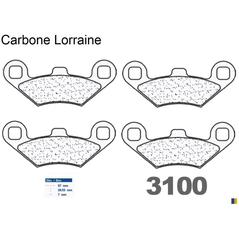 Pastillas de freno delanteras Carbone Lorraine - Peugeot 400 Metropolis 2013-2019