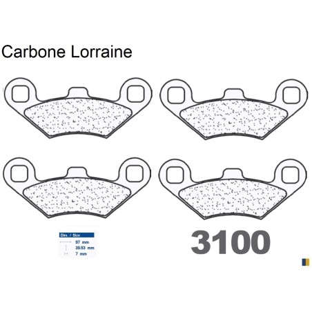 Pastillas de freno delanteras Carbone Lorraine - Peugeot 400 Metropolis 2013-2019