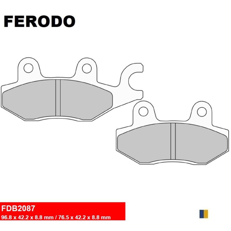 Ferodo halvmetall bromsbelägg typ FDB2087EF