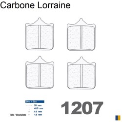 Plaquettes de frein Carbone Lorraine type 1207 XBK5