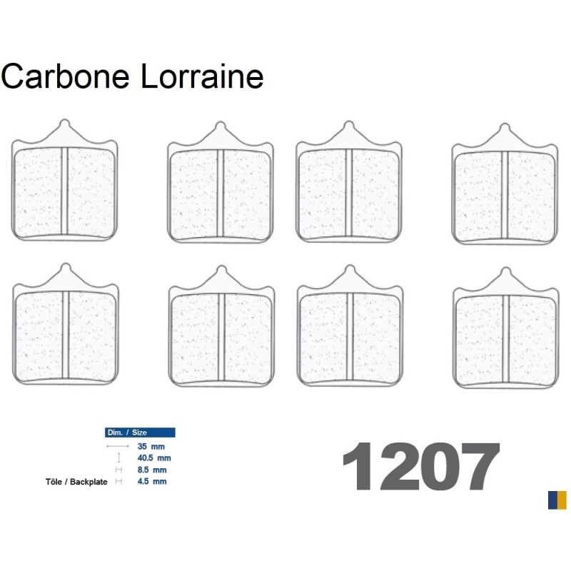 Plaquettes Carbone Lorraine de frein avant - BMW S 1000 R 2013-2019 Plaquettes Carbone Lorraine de frein avant - BMW S 1000 R 2013-2019