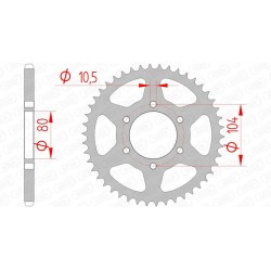 Kit chaîne 520 - Kawasaki 650 ER-6 N/F /ABS 2006-2017