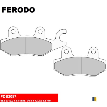 Tylne klocki hamulcowe Ferodo -  Kymco 250 B&W 2001-2006