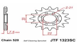 Kit catena 520 - Honda CRF 250 X 2004-2018