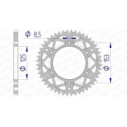 Zestaw łańcucha 520 - HM CRE-F 250 / 300 X 2008-2016