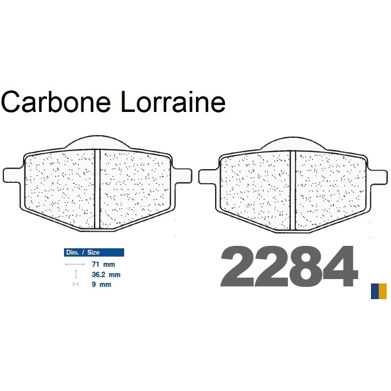 Plaquettes Carbone Lorraine de frein avant - Yamaha DT 125 RE 2004-2007 Plaquettes Carbone Lorraine de frein avant - Yamaha DT 125 RE 2004-2007