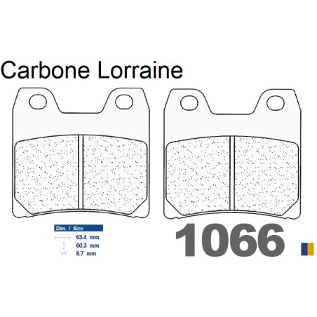 Carbone Lorraine bromsbelägg bak - 1066 RX3