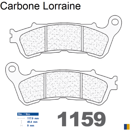 Plaquettes de frein Carbone Lorraine type 1159 A3+