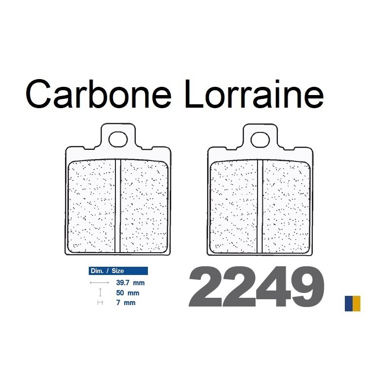 Pastiglie freno anteriore Carbone Lorraine tipo 2249 XBK5 Pastiglie freno anteriore Carbone Lorraine tipo 2249 XBK5