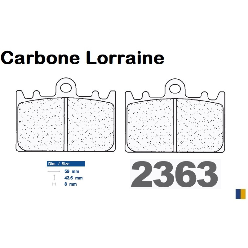 Carbone Lorraine bromsbelägg fram - 2363 A3+