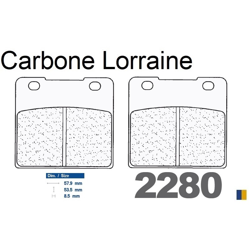 Carbone Lorraine bromsbelägg bak - 2280 RX3