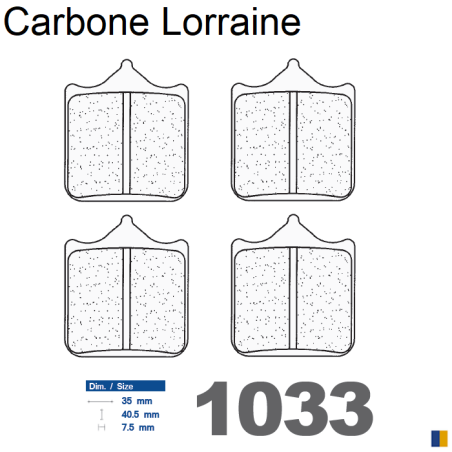 Carbone Lorraine bromsbelägg fram - 1033 XBK5