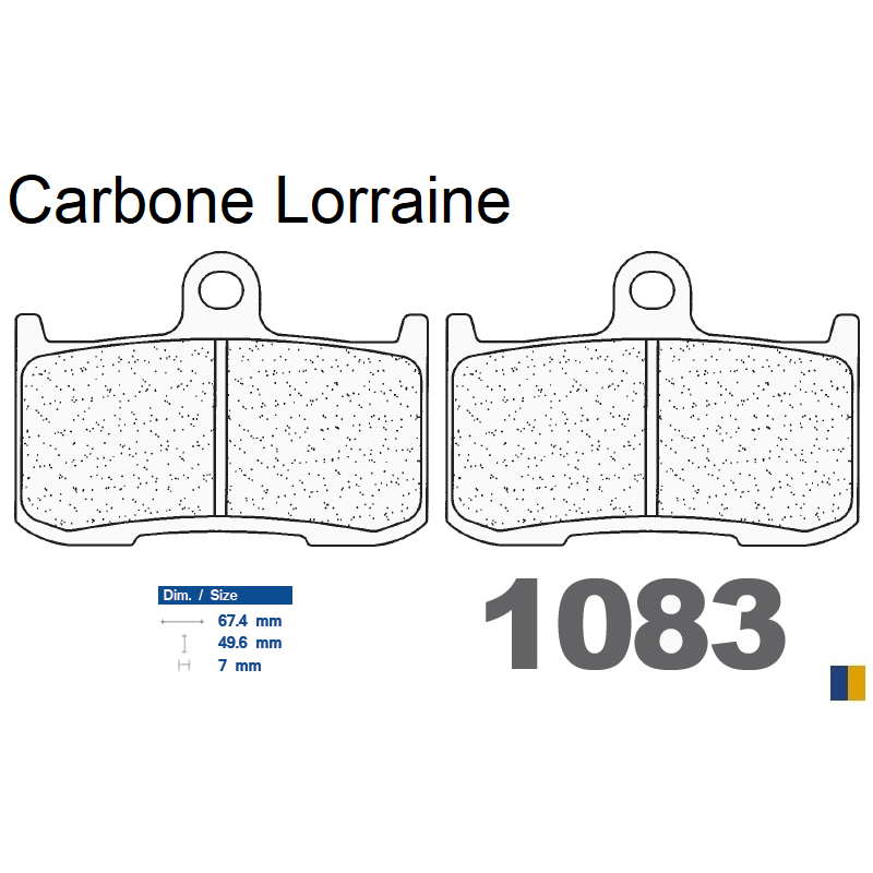 Plaquettes de frein racing Carbone Lorraine type 1083 C60