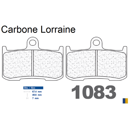 Pastiglie freno posteriore racing Carbone Lorraine tipo 1083 C60