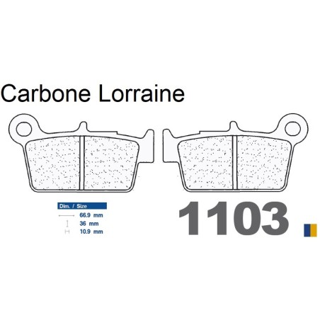 Klocki hamulcowe Carbone Lorraine - 1103 RX3