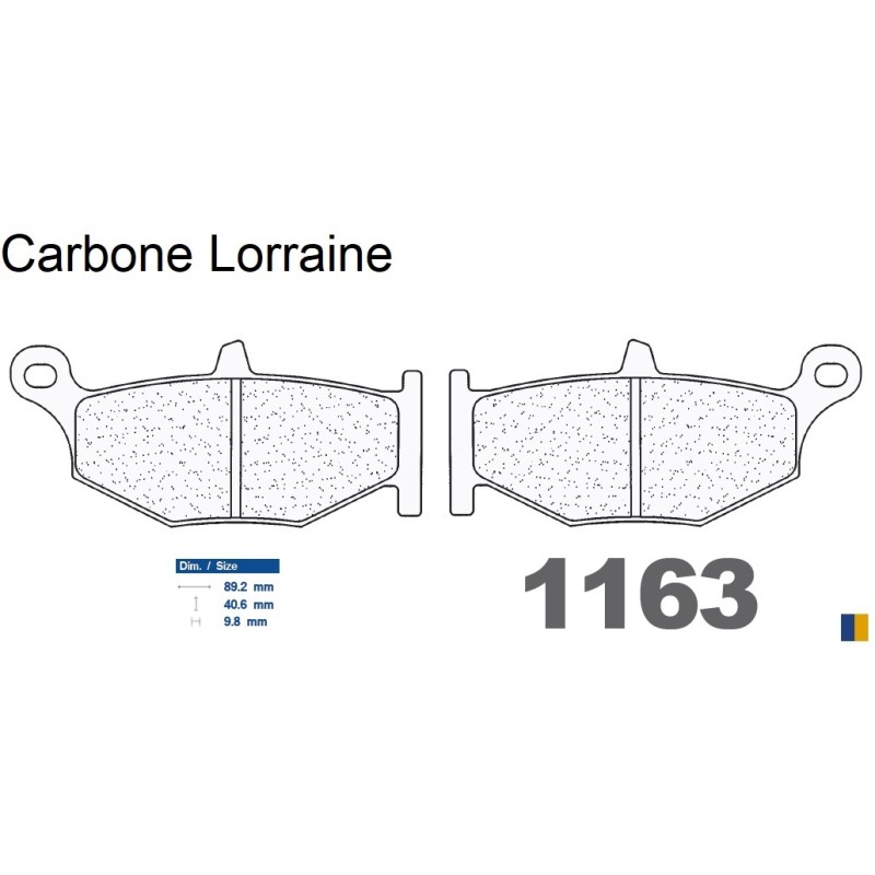 Carbone Lorraine rear brake pads type 1163 RX3