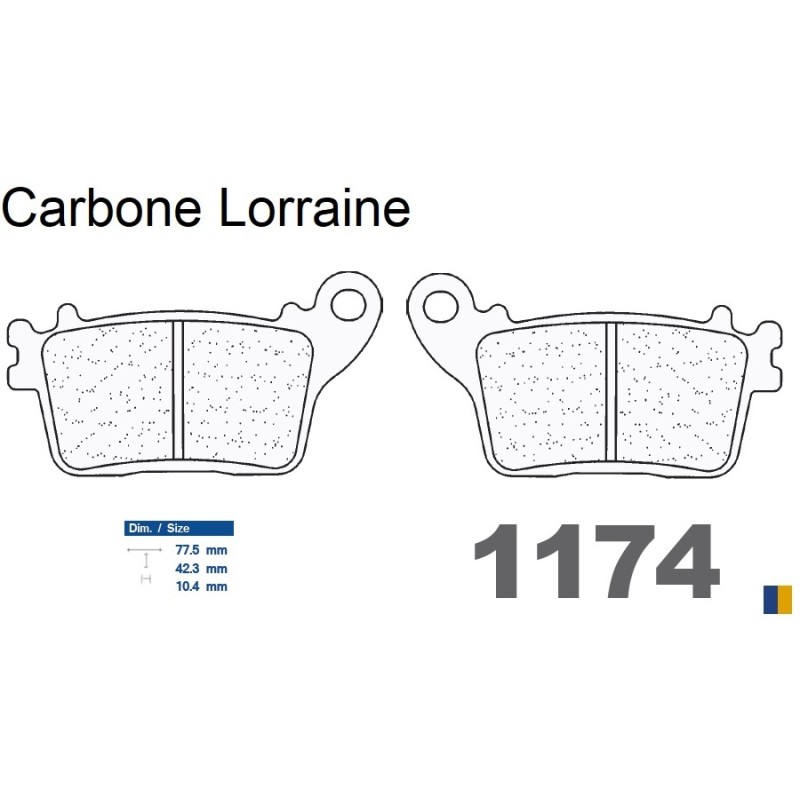 Carbone Lorraine rear brake pads type 1174 RX3