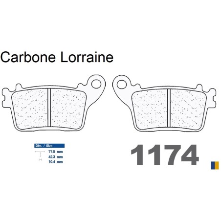 Klocki hamulcowe Carbone Lorraine - 1174 RX3