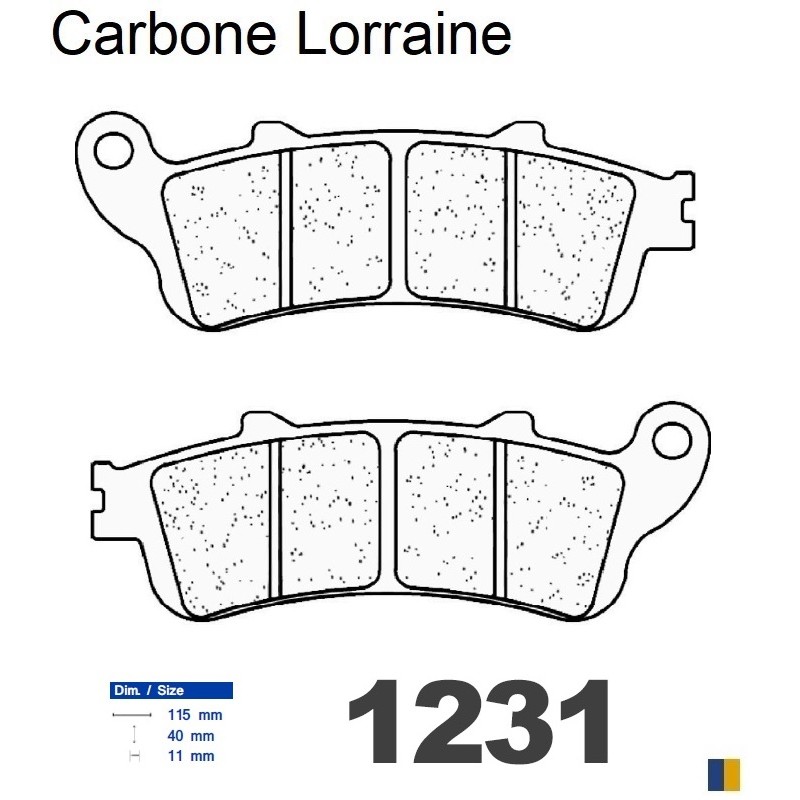 Carbone Lorraine rear brake pads type 1231 RX3