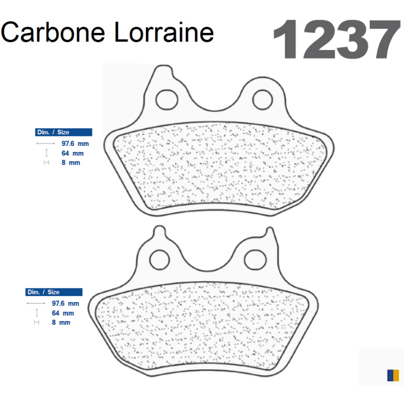 Klocki hamulcowe Carbone Lorraine - 1237 RX3