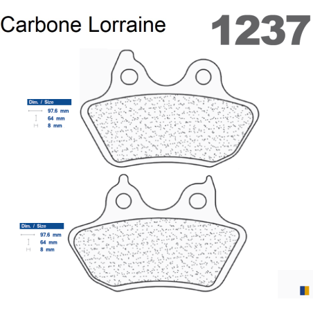 Pastiglie freno anteriore Carbone Lorraine tipo 1237 RX3