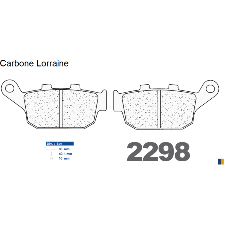 Carbone Lorraine bromsbelägg bak - 2298 RX3