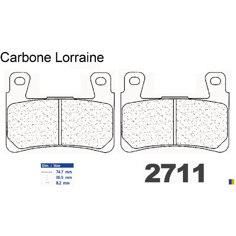 Pastillas de freno delanteras Carbone Lorraine racing - 2711 C55