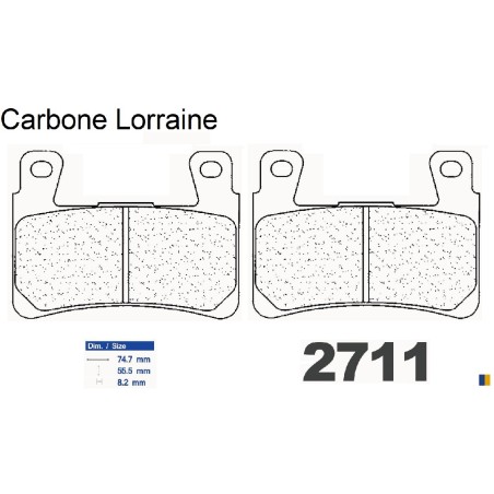 Carbone Lorraine racing bromsbelägg fram - 2711 C55