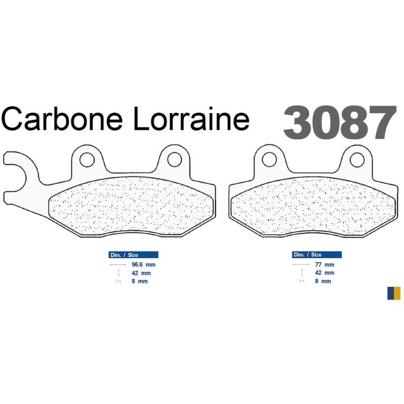 Pastillas de freno delanteras Carbone Lorraine - Peugeot 125 / 150 Django Heritage 2014-2016