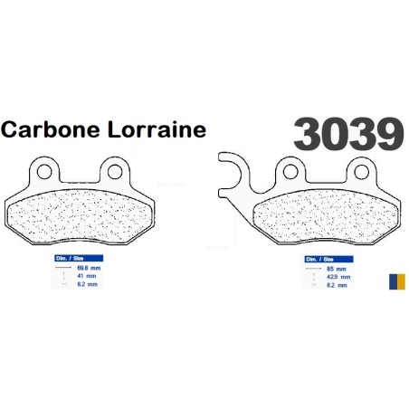 Plaquettes Carbone Lorraine de frein avant - Peugeot 125 / 150 Tweet /RS 2010-2013