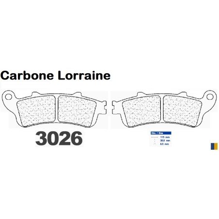 Carbone Lorraine bromsbelägg fram - Garelli 250 / 400 Skynet 2002