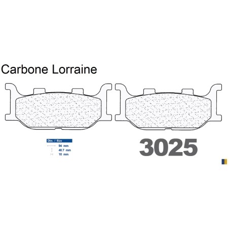 Plaquettes de frein Carbone Lorraine type 3025 MSC