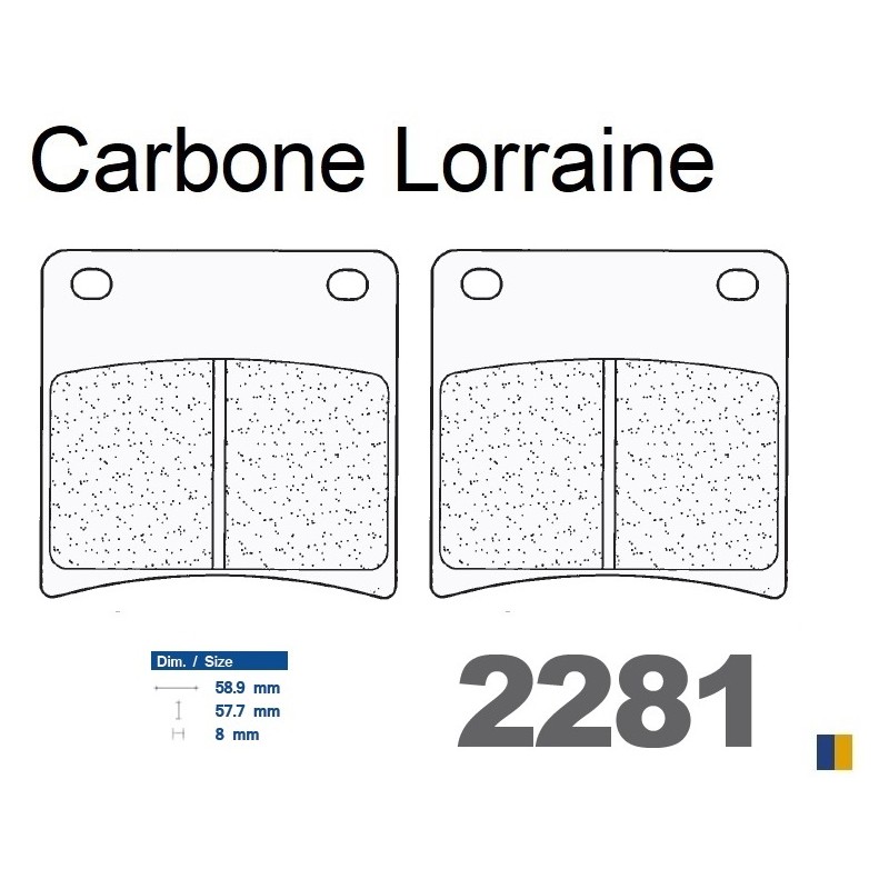 Plaquettes Carbone Lorraine de frein arrière - Suzuki 800 VX 1990-1996 Plaquettes Carbone Lorraine de frein arrière - Suzuki 800 VX 1990-1996