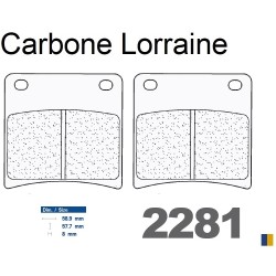 Pastillas de freno traseras Carbone Lorraine para Suzuki GSX 1100 G 1991-1993