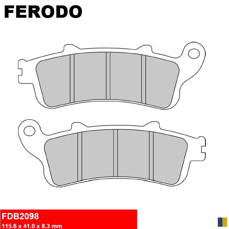 Tylne klocki hamulcowe Ferodo dla Honda VFR 800 V-TEC /ABS 2002-2005 Tylne klocki hamulcowe Ferodo dla Honda VFR 800 V-TEC /ABS 2002-2005