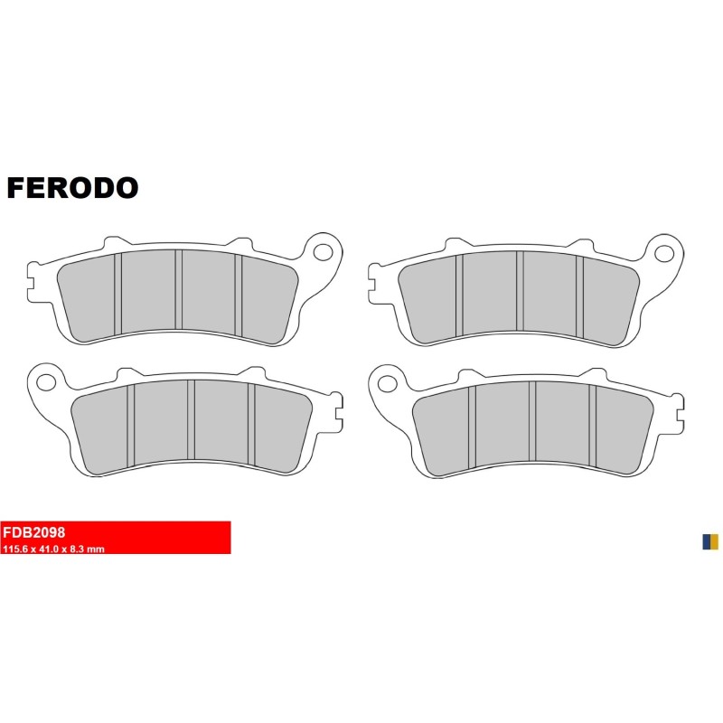 Klocki hamulcowe przednie Ferodo dla Honda CBR 1100 XX Superblackbird 1996-2007 Klocki hamulcowe przednie Ferodo dla Honda CBR 1100 XX Superblackbird 1996-2007