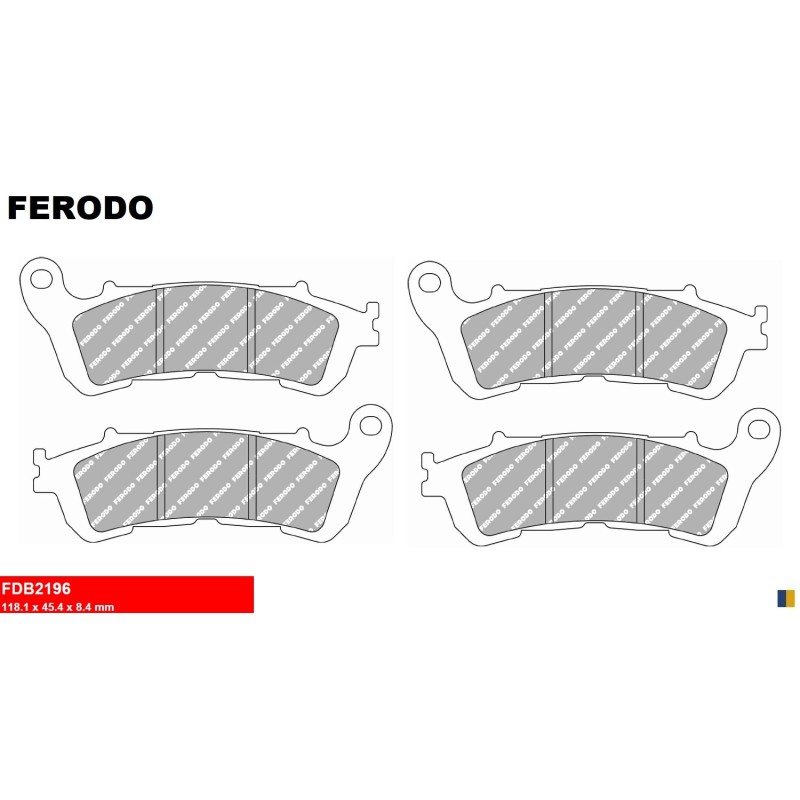 Ferodo remblokken voorwaartse voor Honda CB 600 Hornet ABS 2007-2012