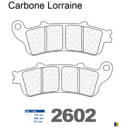 Carbone Lorraine bromsbelägg fram 2602 A3+