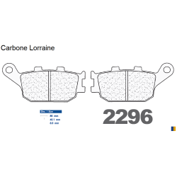 Pastillas de freno traseras Carbone Lorraine para Kawasaki Z650 ABS 2017-2019
